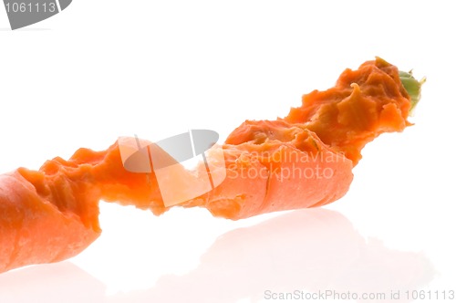 Image of Bite out of a fresh carrot
