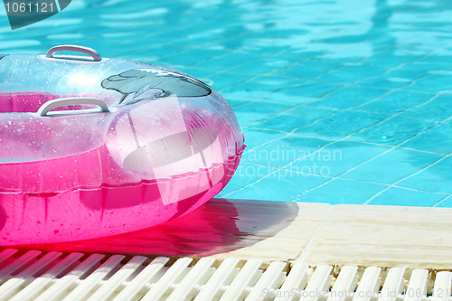 Image of Pink inflatable round tube 