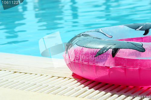 Image of Pink inflatable round tube 