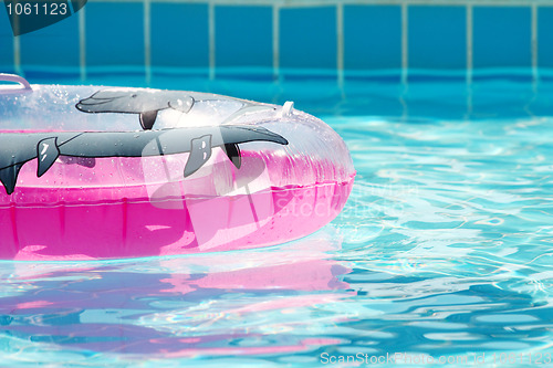 Image of Pink inflatable round tube
