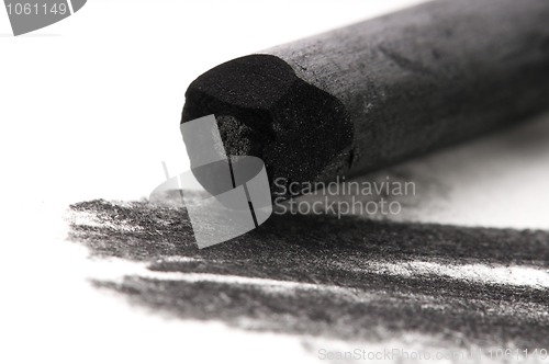 Image of Artist's black charcoal with smudge