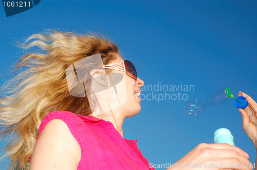 Image of fun with bubbles and wind