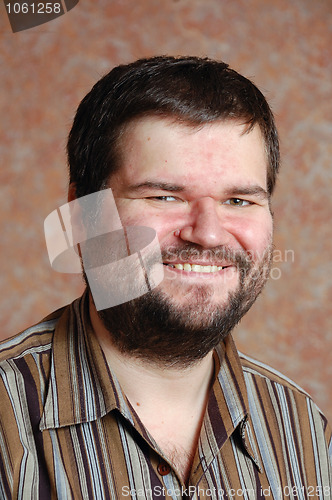 Image of smiling fat man portrait