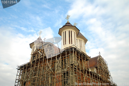 Image of construction of the church