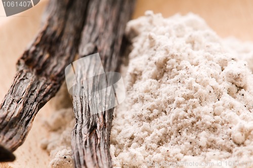 Image of vanilla beans with aromatic sugar
