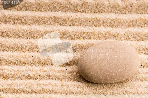 Image of Zen. Stone and sand