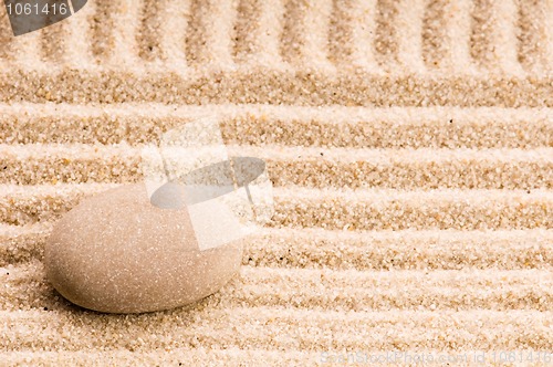 Image of Zen. Stone and sand