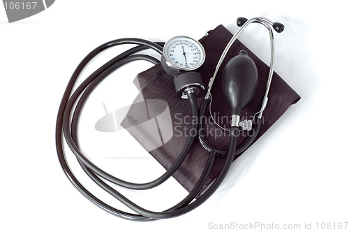 Image of Manual blood pressure monitor medical tool isolated