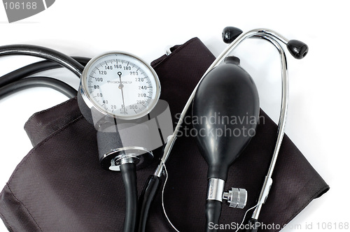 Image of Manual blood pressure monitor medical tool isolated