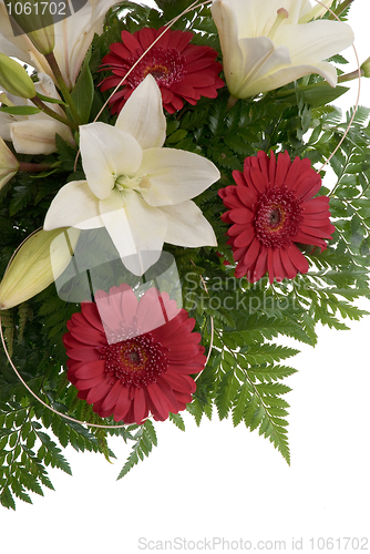 Image of Detail of bouquet of flowers