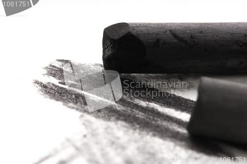 Image of Artist's black charcoal with smudge