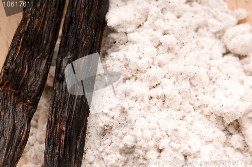 Image of vanilla beans with aromatic sugar