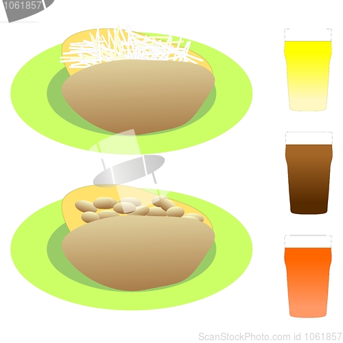Image of Jacket Potato and Beer