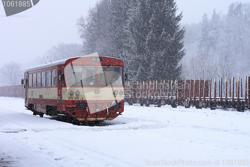 Image of small czech train