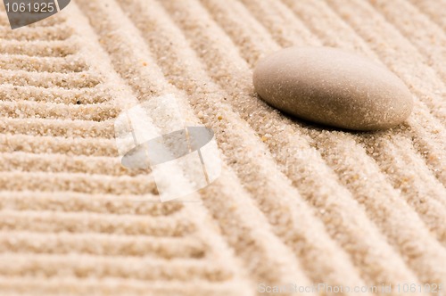 Image of Zen. Stone and sand 