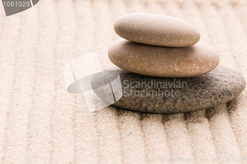 Image of Zen. Stone and sand 