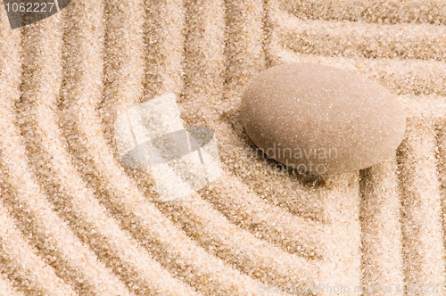 Image of Zen. Stone and sand