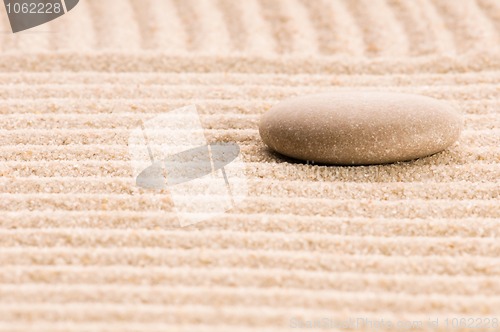 Image of Zen. Stone and sand