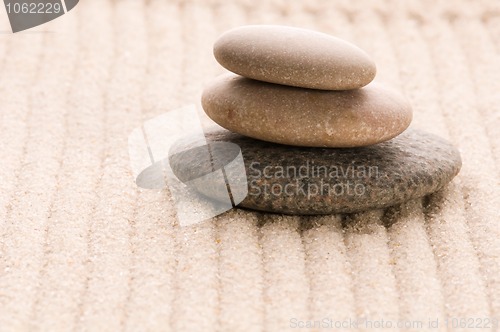 Image of Zen. Stone and sand