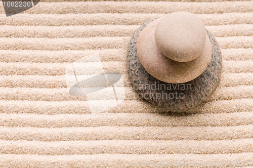 Image of Zen. Stone and sand