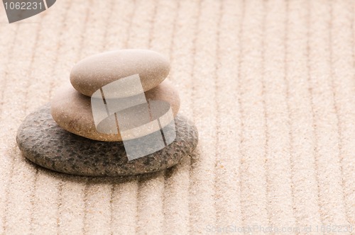 Image of Zen. Stone and sand