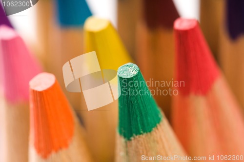 Image of Collection of colorful pencils