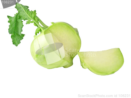 Image of fresh and sweet kohlrabi