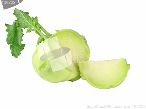 Image of fresh and sweet kohlrabi