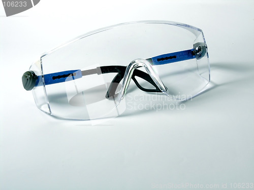 Image of Safety Goggles on blue background