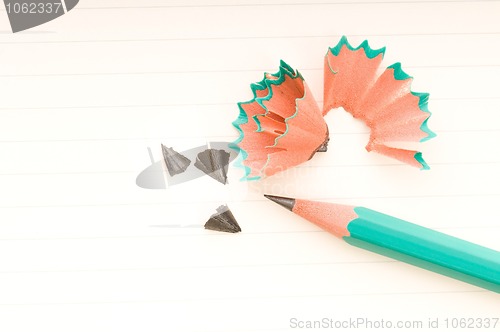 Image of Pencil and shavings