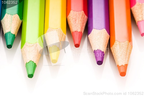 Image of color pencil isolated on white 