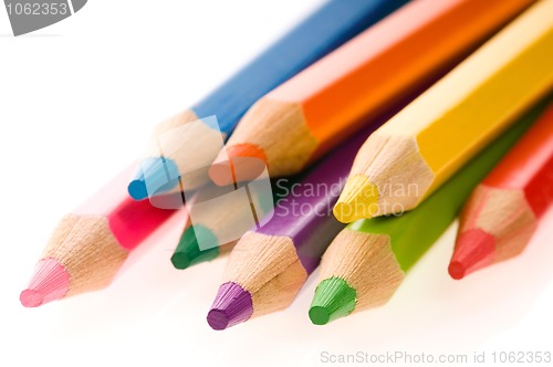 Image of color pencil isolated on white 