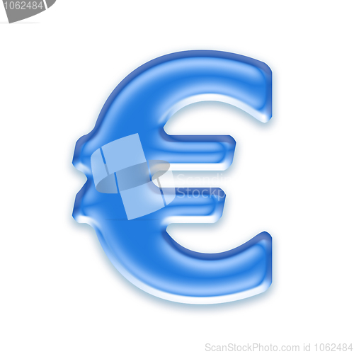 Image of Aqua euro sign