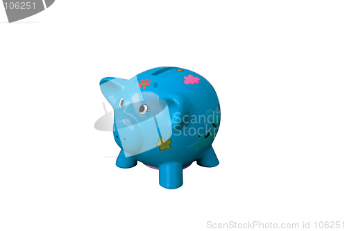 Image of Blue piggy bank-2