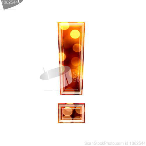 Image of 3d sign with glowing lights texture