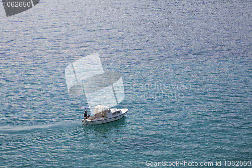 Image of Motor boat at the sea