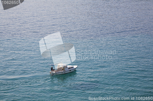 Image of Motor boat at the sea