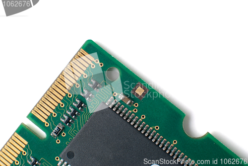 Image of Memory chip circuit board detail