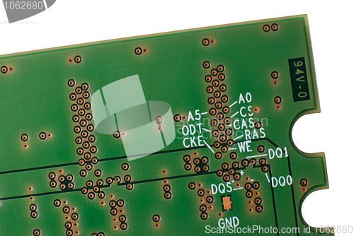 Image of Memory chip circuit board detail