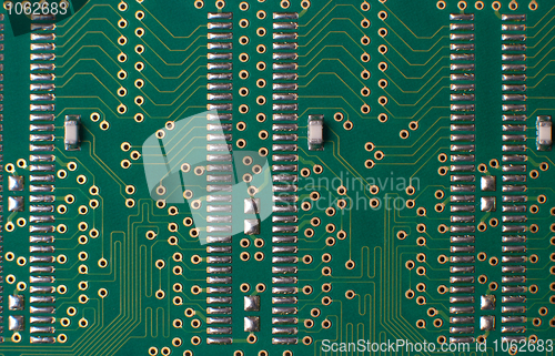 Image of Memory chip circuit board detail