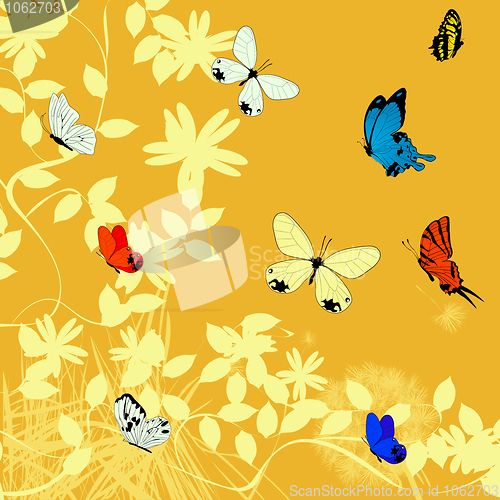Image of Butterflies background illustration