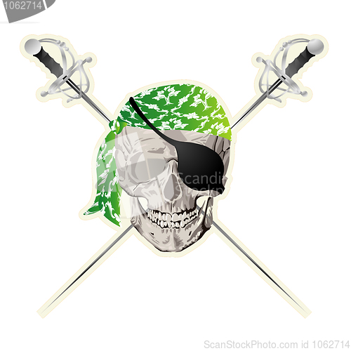 Image of Pirate skull sticker