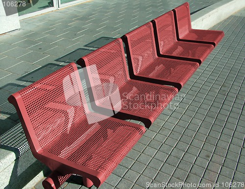 Image of red bench