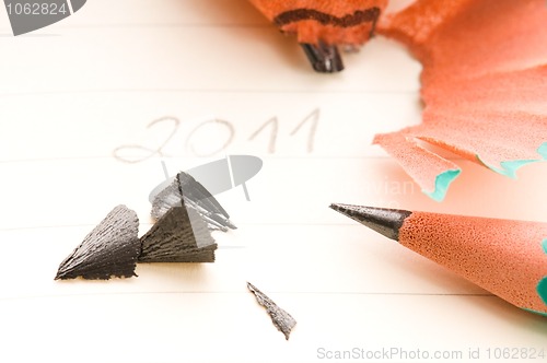 Image of New Year and sharp Pencil 