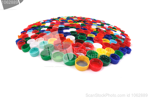 Image of color plastic caps