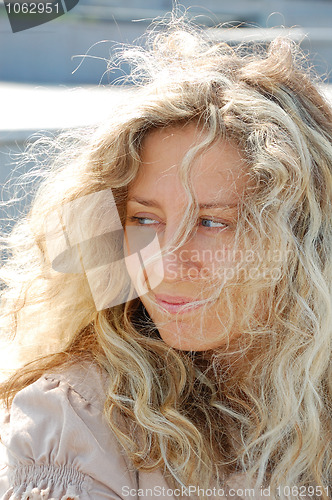 Image of young beautiful long hair woman