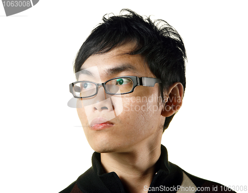 Image of asian man looking