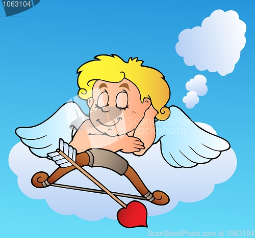 Image of Dreaming Valentine Cupid with bow