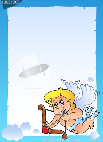 Image of Frame with Cupid holding bow
