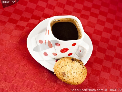 Image of Turkish coffee with cookie